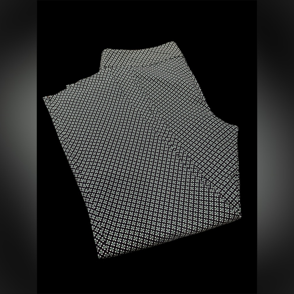 Peck & Peck Navy and Green Patterned Ava Pull On Pants 14
